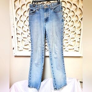 Vintage Upcyvled Repaired Express Blues Denim 100% Cotton Size 3 / 4